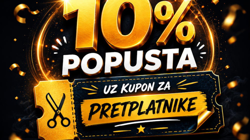 Pretplati se na novosti i iskoristi kupon za 10% popusta na sve dijelove