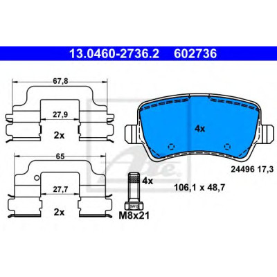 Disk pločice ATE 13.0460-2736.2