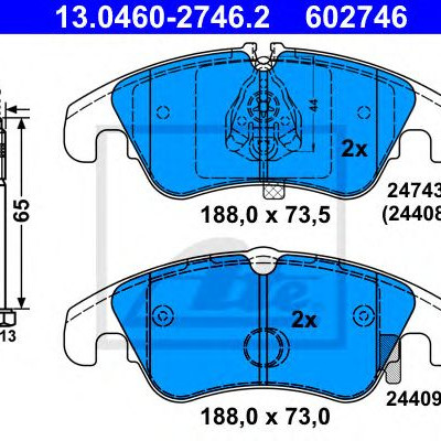 Disk pločice ATE 13.0460-2746.2