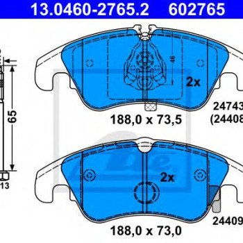 Disk pločice ATE 13.0460-2765.2
