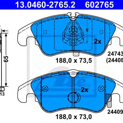 Disk pločice ATE 13.0460-2765.2