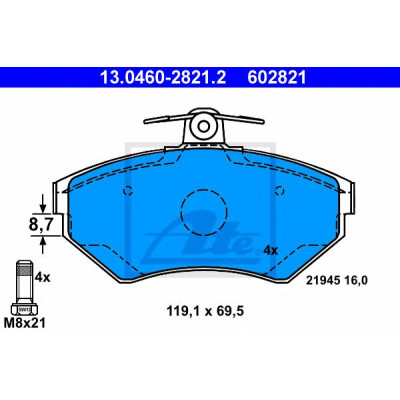 Disk pločice ATE 13.0460-2821.2