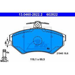 Disk pločice ATE 13.0460-2822.2
