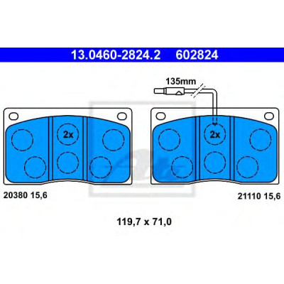 Disk pločice ATE 13.0460-2824.2