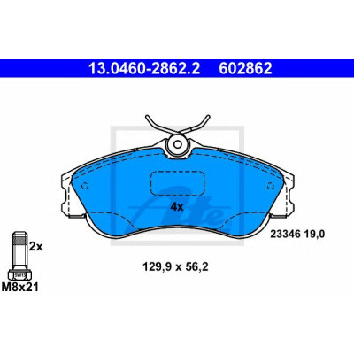 Disk pločice ATE 13.0460-2862.2