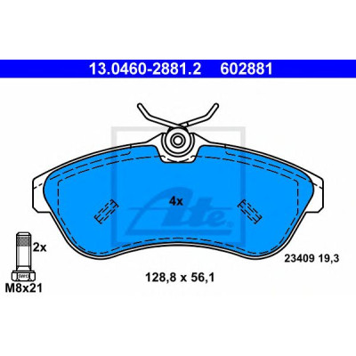 Disk pločice ATE 13.0460-2881.2