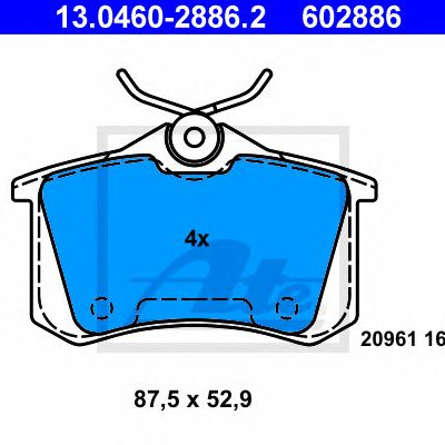 Disk pločice ATE 13.0460-2886.2