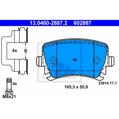 Disk pločice ATE 13.0460-2887.2