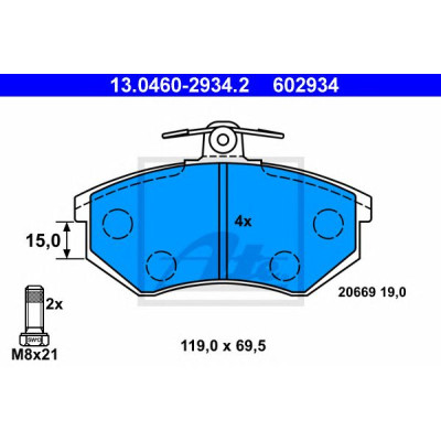 Disk pločice ATE 13.0460-2934.2