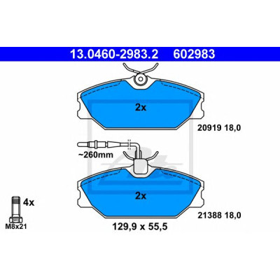 Disk pločice ATE 13.0460-2983.2
