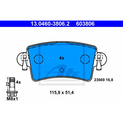 Disk pločice ATE 13.0460-3806.2