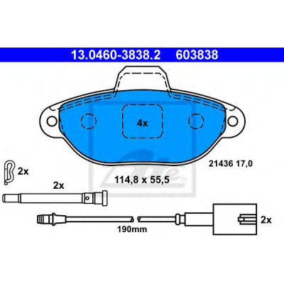 Disk pločice ATE 13.0460-3838.2
