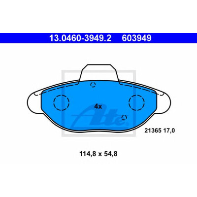 Disk pločice ATE 13.0460-3949.2