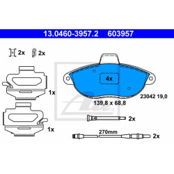 Disk pločice ATE 13.0460-3957.2