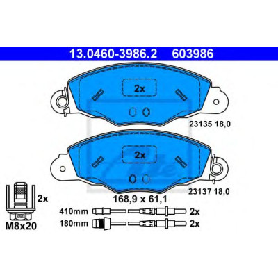 Disk pločice ATE 13.0460-3986.2