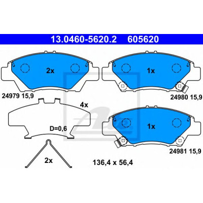 Disk pločice ATE 13.0460-5620.2