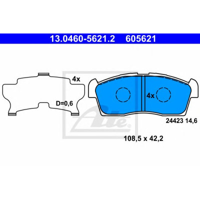 Disk pločice ATE 13.0460-5621.2
