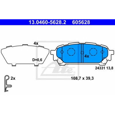 Disk pločice ATE 13.0460-5628.2