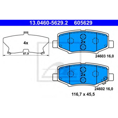 Disk pločice ATE 13.0460-5629.2