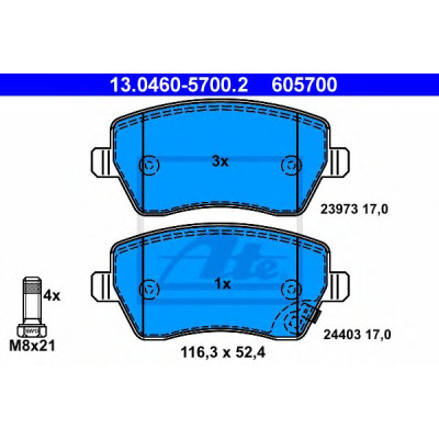 Disk pločice ATE 13.0460-5700.2