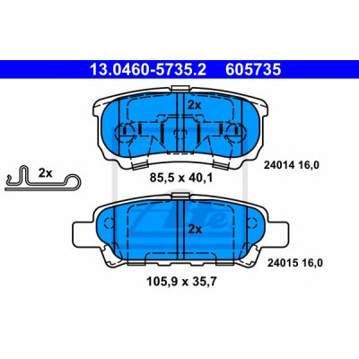 Disk pločice ATE 13.0460-5735.2