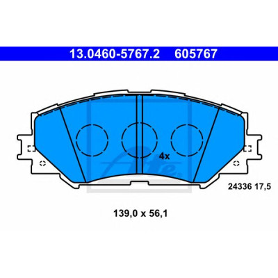 Disk pločice ATE 13.0460-5767.2