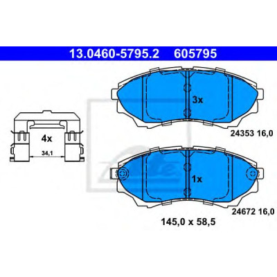 Disk pločice ATE 13.0460-5795.2