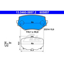 Disk pločice ATE 13.0460-5857.2