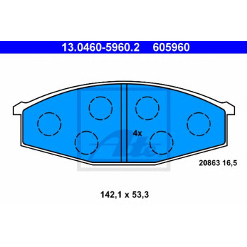 Disk pločice ATE 13.0460-5960.2