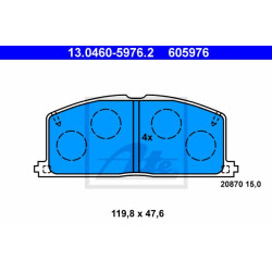 Disk pločice ATE 13.0460-5976.2