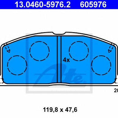 Disk pločice ATE 13.0460-5976.2