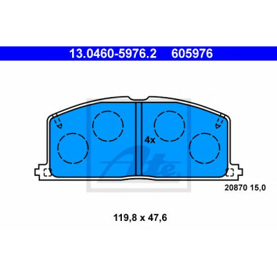 Disk pločice ATE 13.0460-5976.2