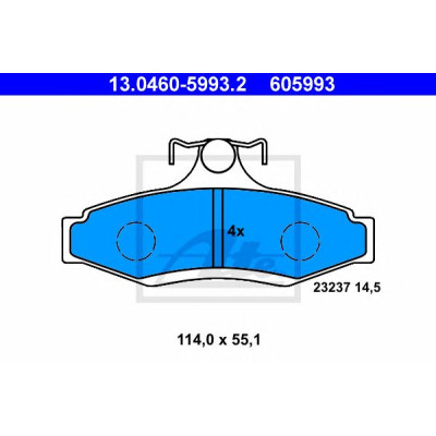Disk pločice ATE 13.0460-5993.2