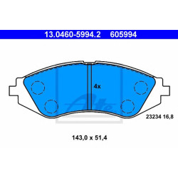 Disk pločice ATE 13.0460-5994.2