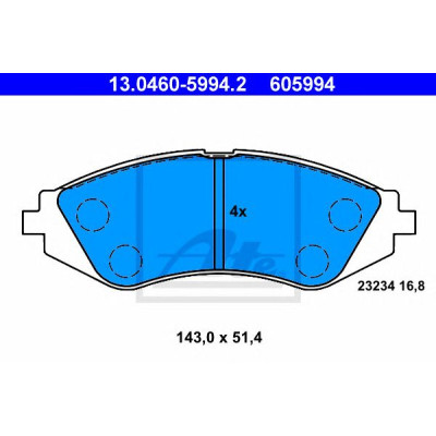Disk pločice ATE 13.0460-5994.2