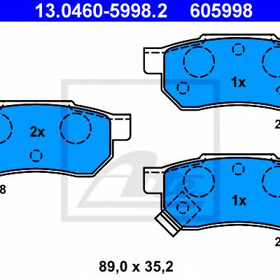 Disk pločice ATE 13.0460-5998.2