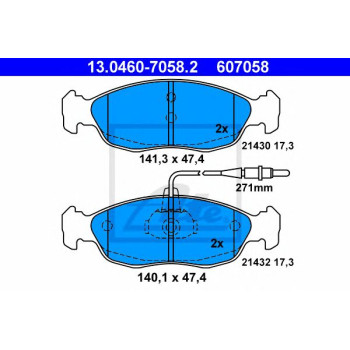 Disk pločice ATE 13.0460-7058.2