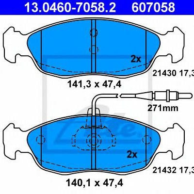 Disk pločice ATE 13.0460-7058.2
