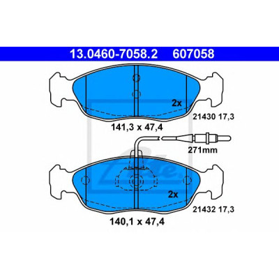 Disk pločice ATE 13.0460-7058.2