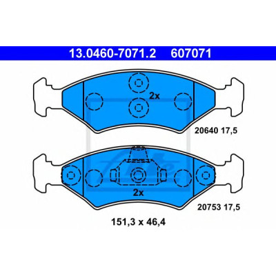 Disk pločice ATE 13.0460-7071.2
