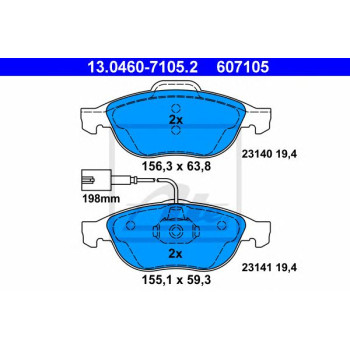 Disk pločice ATE 13.0460-7105.2