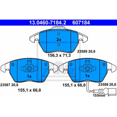 Disk pločice ATE 13.0460-7184.2