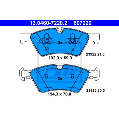 Disk pločice ATE 13.0460-7220.2