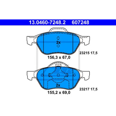 Disk pločice ATE 13.0460-7248.2