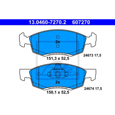 Disk pločice ATE 13.0460-7270.2