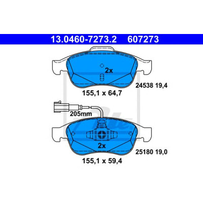 Disk pločice ATE 13.0460-7273.2