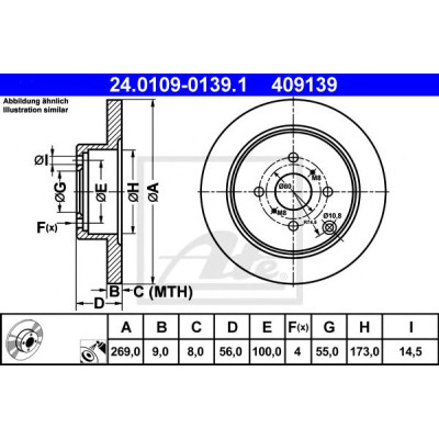 Kočioni disk ATE 24.0109-0139.1