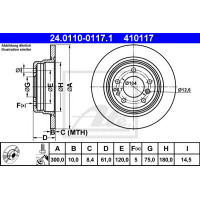 Kočioni disk ATE 24.0110-0117.1