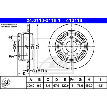 Kočioni disk ATE 24.0110-0118.1