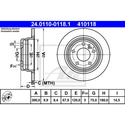 Kočioni disk ATE 24.0110-0118.1